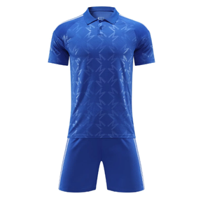 Ensemble de maillots de football pour hommes, manches courtes, évacuation de l'humidité, imprimé géométrique, polyester, coupe athlétique, toutes saisons - Product Image 2