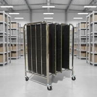 Chariot industriel antistatique Leenol pour l'électronique, chariot à main à quatre roues, plateforme de stockage de cartes PCB, chariot de circulation réglable antistatique