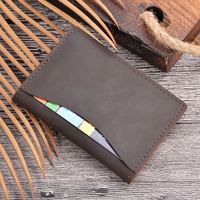 Dompet Passport Kulit Sapi Asli Vintage RFID Slim Natural Real Genuine Coin Pocket untuk Pria
