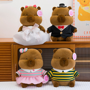 ตุ๊กตาคาปิบาร่าน่ารักคู่ใหม่สำหรับงานแต่งงาน ตุ๊กตาสัตว์นุ่มนิ่มสำหรับเด็ก ของขวัญวันวาเลนไทน์สุดโรแมนติกสำหรับเธอ - Product Image 2