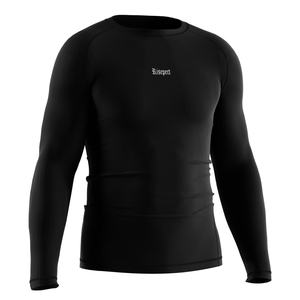 เสื้อรัดกล้ามเนื้อสำหรับนักกีฬา UPF50+ ที่ได้รับแรงบันดาลใจจากโลหะ พร้อมดีไซน์ตัวอักษรเฮฟวีเมทัลแบบโดดเด่น และผ้าที่ยืดได้สี่ทิศทาง - Product Image 3