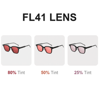Lunettes anti-lumière bleue FL41 FL-41 à verres roses pour intérieur, contre la migraine, la sensibilité à la lumière, l'éblouissement et les lumières fluorescentes LED