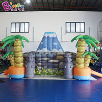 Accessoires de fond gonflables publicitaires, toile de fond gonflable géante, mur de scène gonflable personnalisé avec LED pour la décoration d'événements et de fêtes