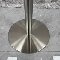 Table haute carrée moderne en acier inoxydable pour hôtels, salons, patios et usage commercial - Durable et facile à nettoyer