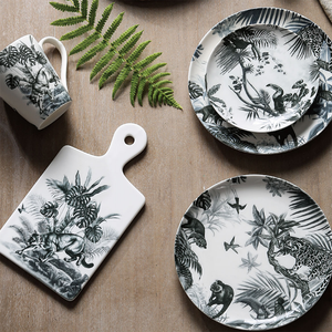 Juego <span class=keywords><strong>de</strong></span> Vajilla <span class=keywords><strong>de</strong></span> Porcelana <span class=keywords><strong>de</strong></span> Cerámica <span class=keywords><strong>de</strong></span> Alta Calidad con Diseño Personalizado <span class=keywords><strong>de</strong></span> Bosque Vintage Grabado al Estilo Americano para el Hogar - Product Image 1