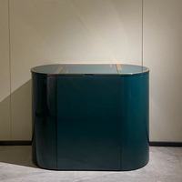 Table de maquillage de luxe haut de gamme en bois massif de style italien moderne personnalisée avec miroir pour salon
