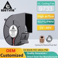 Ventilateur sans balais PWM à haut débit d'air GDSTIME GDB9733 97x95x33mm pour boîtier d'ordinateur DC5-48V IP68 étanche OEM personnalisé