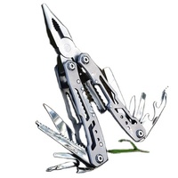 Pince pliante multifonctionnelle en acier inoxydable, couteau de poche multi-outils, outils de réparation portables légers et polyvalents pour l'extérieur