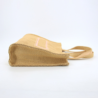 Logo personnalisé sac fourre-tout en paille femmes été raphia naturel sac à main écologique plage sac à bandoulière pour le shopping