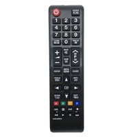 Control Remoto de Repuesto para Smart TV, Negro, Código Fijo, Plástico ABS, Alcance de 10-16M, 2 Pilas AAA, Infrarrojo, para Samsung AA59-00603A