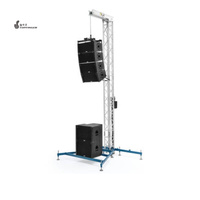 Stand array line konser luar ruangan, dudukan speaker rangka tugas berat, sistem rangka panggung aluminium pencahayaan murah untuk acara