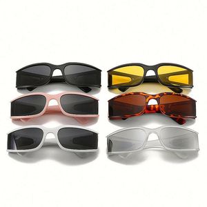 Custom Logo Unique Vintage White Curved Shield <b>Sunglasses</b> for Women Small <b>Square</b> Sport <b>Sunglasses</b> - Product Image 4