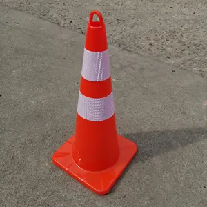 Cones de segurança de cone flexíveis de 70cm, pvc de tráfego de estrada, barreira de tráfego