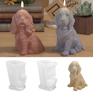 Molde de silicona INTODIY para cachorros, molde de yeso para bulldog, adorno de perro, molde para velas de aromaterapia de animales - Product Image 3