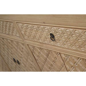 Elegante Mueble de Madera para Sala de Estar con Estantes y Cajones, Mueble Ahorrador de Espacio para el Hogar - Product Image 4