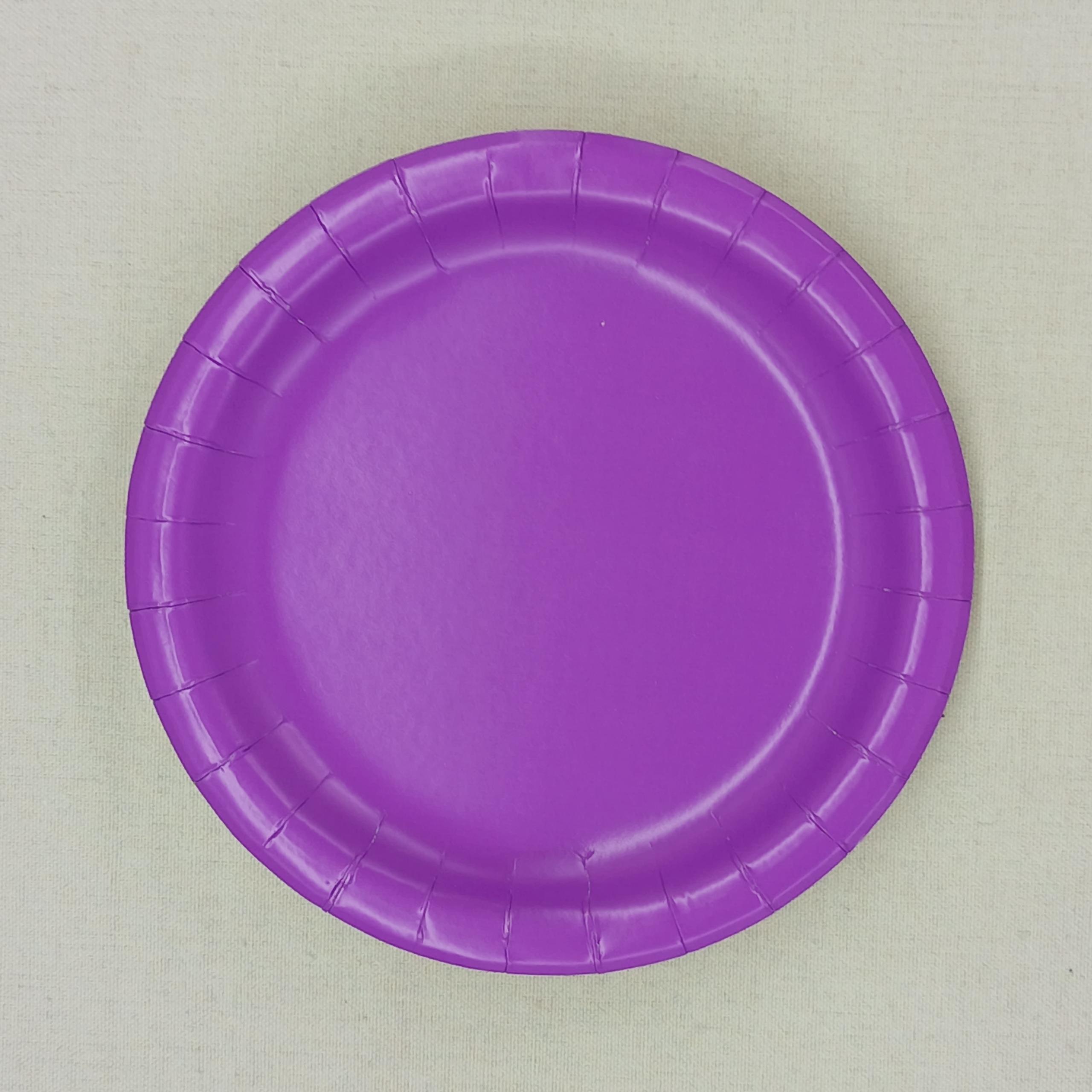 Plato morado de 7 pulgadas * 10 piezas