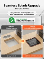 Lecteur de codes-barres Norgee N8000 haute vitesse et haute tolérance de mouvement pour supermarché, interface USB, en stock