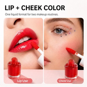 Teinture à lèvres liquide mate 2 en 1, gloss à lèvres et couleur pour les joues, logo personnalisé, marque privée, 6 ml, 6 teintes - Product Image 3