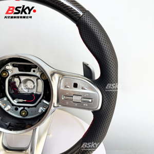 Volant en fibre de carbone personnalisé adapté aux <span class=keywords><strong>Mercedes</strong></span> Benz Classe A/B/C/E, CLS, GLE, GLS, SLK, W176, W246, W117, W156, W218, W166, W172 - Product Image 5