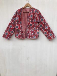 เสื้อแจ็คเก็ตโบฮีเมียนลายดอกไม้เย็บมือ ผ้าฝ้ายสไตล์ดอกไม้ สำหรับฤดูใบไม้ร่วงและฤดูหนาว เสื้อโค้ทสตรีทแวร์แบบกลับด้านได้ ของขวัญสำหรับเธอ - Product Image 6