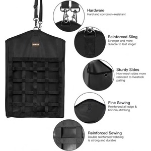 Muestra gratuita de bolsa para heno para caballos, comedero lento para caballo/burro/cabra, nailon premium 1680D, fácil de llenar - Product Image 4