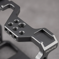 Cage de caméra professionnelle en aluminium haute résistance 6061-T6, usinée CNC, pour tournage vidéo, avec support griffe froide et rosette Arri, noir mat