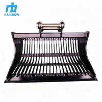 RB Populaire Style Européen Personnalisé Dents de godet de nettoyage à large squelette pour excavatrice de 5 à 15 tonnes Matériau Q355/Q460 0,1-8,7 m