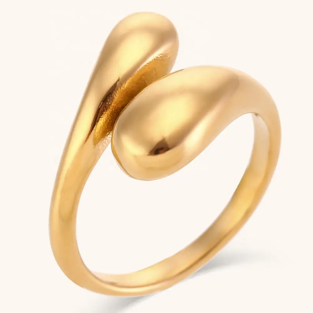 Anillo ajustable en forma de serpiente, joyería de acero inoxidable chapado en oro de 18k, 2023