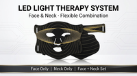Masque de thérapie faciale LED avec contrôleur rechargeable pour traitement par la lumière rouge, bleue, infrarouge et ambre