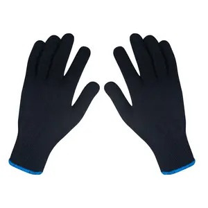 Белые хлопковые трикотажные рабочие перчатки из ПВХ, резиновые защитные перчатки из Китая