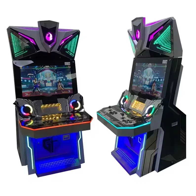 Venta al por mayor parque de atracciones interior 32 pulgadas 7 Retro Video juego de lucha que funciona con monedas Street Fighter máquinas de juegos de arcade