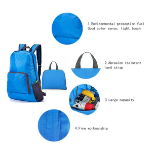Không Thấm Nước Dành cho người lớn trẻ em sinh viên <span class=keywords><strong>Polyester</strong></span> Ba lô biểu tượng tùy chỉnh du lịch ngoài trời leo núi thể thao có thể gập lại du lịch Ba lô nylon - Product Image 5