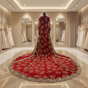 Abaya en polyester perlé faite à la main sur mesure avec manches longues, coupe ample, broderie à la main, longueur au sol pour femmes ODM - Product Image 1