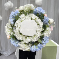 Ramo de Flores DKB de Venta Directa de Fábrica, Ramo de Flores Hecho a Mano Azul para Decoración de Bodas y Centros de Mesa