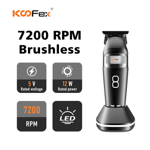 Koofex KF-6802 New ai LED hiển thị 2600mAh 7200 vòng/phút chuyên nghiệp bên ngoài rotor <span class=keywords><strong>Vortex</strong></span> động cơ chuyên nghiệp không dây tóc tông đơ - Product Image 2