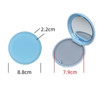 Boîte de retenue pour appareil orthodontique portable avec logo personnalisé Boîte de retenue pour prothèse dentaire en plastique Boîte de rangement invisible avec miroir