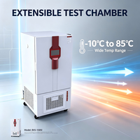 Cámara de Prueba Ambiental Extensible -10~85 °C con Pantalla Táctil Programable y Resolución de 0.1 °C para Temperatura, Humedad y UV