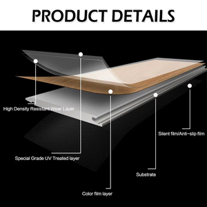 Виниловая плитка SPC с замковым соединением, водонепроницаемая, экологичная, износостойкая, под дерево, для коммерческих помещений - Product Image 2