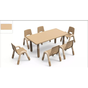 Ensemble de meubles d'école maternelle pour enfants en plastique bon marché d'<span class=keywords><strong>occasion</strong></span> pour enfants en bas âge, table et chaise de garderie - Product Image 1