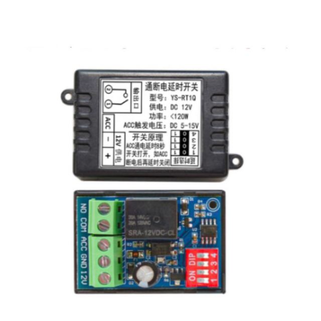 Automobile Power-off Delay Switch Close After Power Failure Delay ACC Triggers 12V Relay Module RT1M
