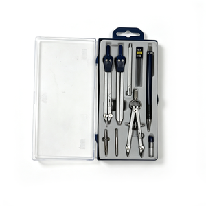 Juego de Compás Matemáticos Profesionales de Alta Calidad de 9 Piezas para Dibujar Círculos, Material Escolar, Instrumentos de Medición Multifunción - Product Image 1