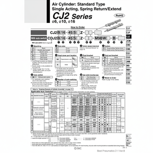 Cilindro de aire SMC Pneumatics Piezas neumáticas - Product Image 1