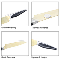Ensemble de 8 couteaux de cuisine Damas en gros, manches forgés, lames en acier inoxydable, design écologique et ambidextre inclus