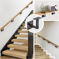 Supports pivotants réglables Étagère carrée en acier métallique robuste Support mural Main courante Supports d'escalier pour escalier
