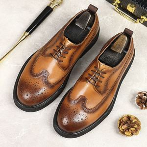 Zapatos Formales de Cuero Vacuno de Alta Calidad para Hombre, Estilo Italiano con Cordones, Negros, Clásicos para Fiesta, Venta al Por Mayor - Product Image 5