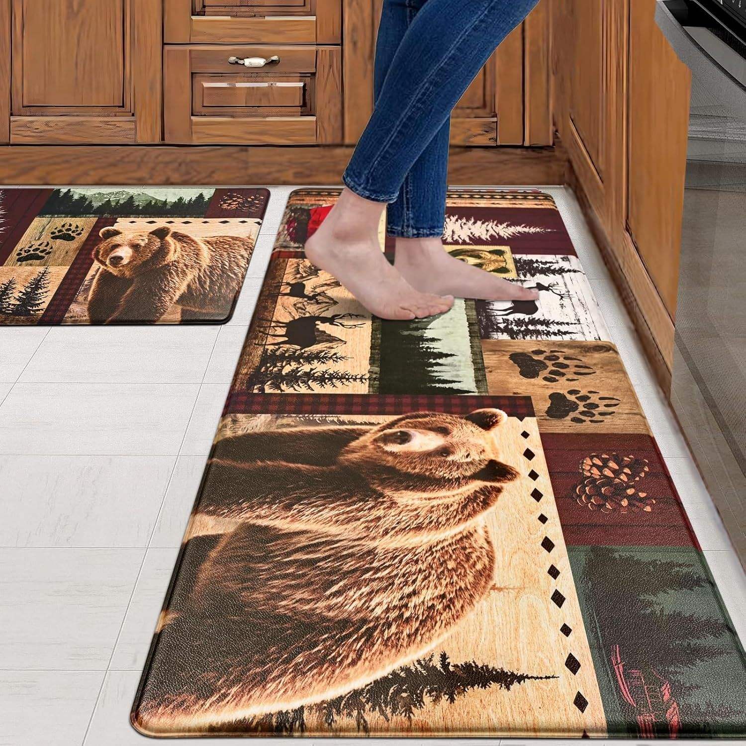 Tapis de cuisine style campagnard américain ZYH - 4