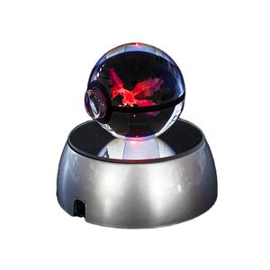 Bon marché, vente en gros, belle boule poke LED gravure laser personnalisée 3D boule pokemo pour cadeau souvenir - Product Image 1
