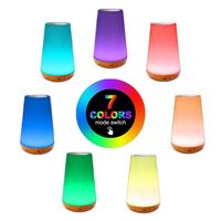 Lámpara de Noche LED Moderna con Control Remoto, Regulable, Recargable por USB, Multicolor, para Dormitorio o Cuarto de Niños