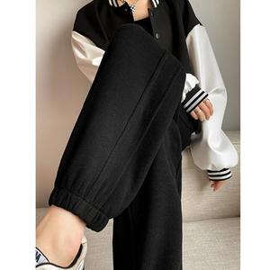 秋季女式长裤运动裤纯色女式口袋宽松跑步慢跑休闲裤 - Product Image 6