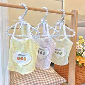 เสื้อซัมเมอร์คูลสำหรับสัตว์เลี้ยง - ผ้าวาฟเฟิลระบายอากาศพร้อมลายปักผลไม้สำหรับ<span class=keywords><strong>ลูก</strong></span>สุนัขและ<span class=keywords><strong>ลูก</strong></span>แมว - Product Image 1